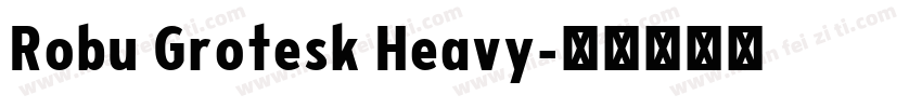 Robu Grotesk Heavy字体转换